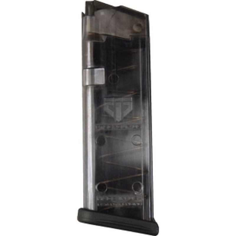 ETS GLK-19 9mm Glock 15rd Clear Black Detachable Pistol Magazine