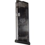 ETS GLK-19 9mm Glock 15rd Clear Black Detachable Pistol Magazine