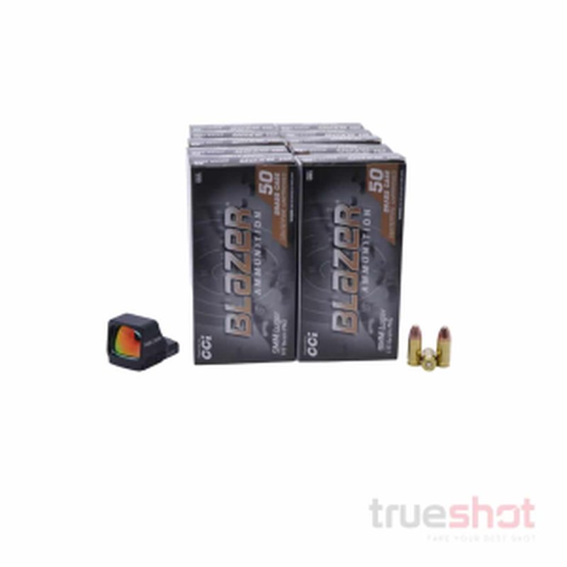 Holosun 507 Comp Red Dot Pistol Sight Bundle 9mm 115 Grain Ammo