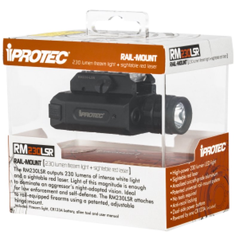 iProtec RM230LSR 230-Lumen Red Laser Weapon Light