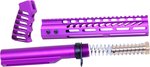 Guntec USA AR-15 10in Pistol Brace Build Kit Mil-Spec Buffer Tube Purple Anodized