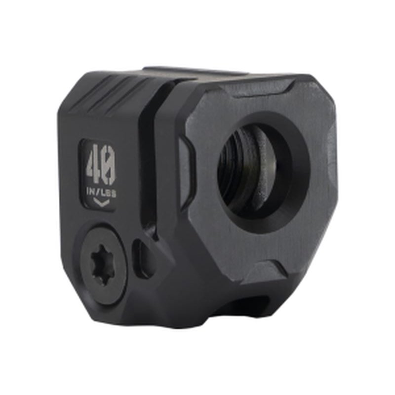 Strike Industries MCQUAD Micro Threaded Compensator Black Steel 0.89" OAL Compatible w/ 9mm/357 SIG