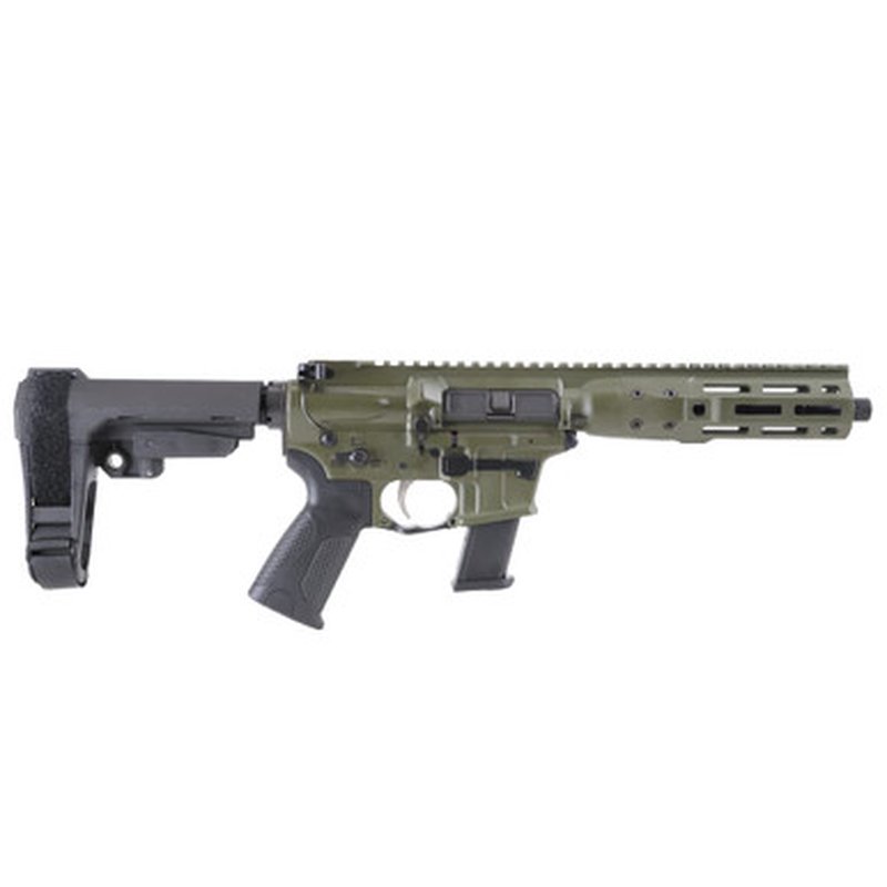 LWRC International IC-9 9mm Pistol 8.5 Inch Barrel 1:10 Twist 1/2x28 OD Green SBA3 Brace