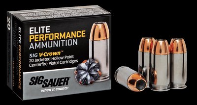 Sig Sauer Elite V-Crown .45 ACP 200 Grain JHP Ammunition