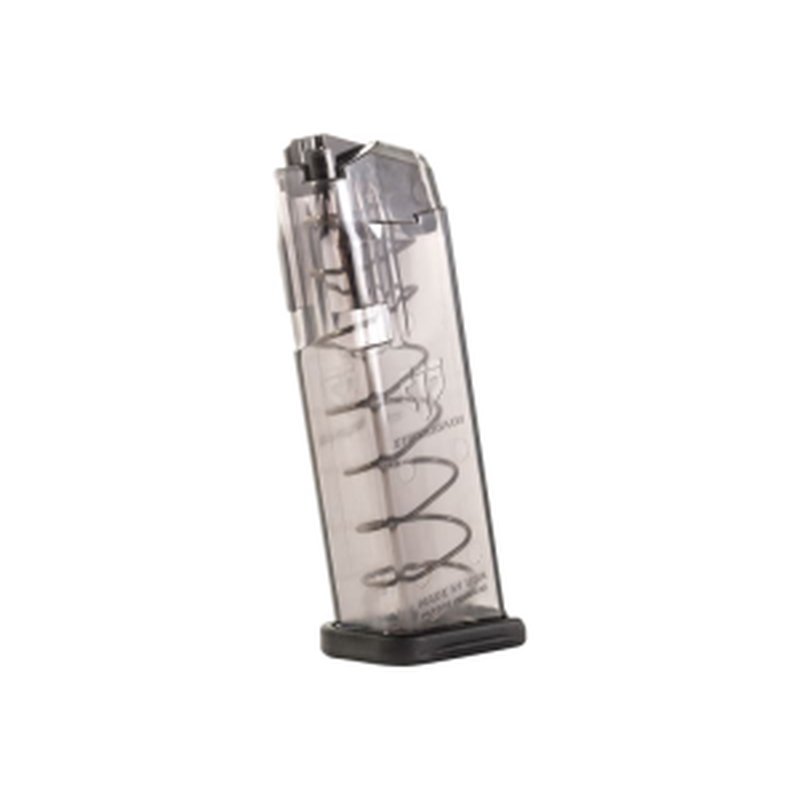 ETS Omega 15-Round 9mm Glock 19/26 Magazine Clear Translucent Polymer