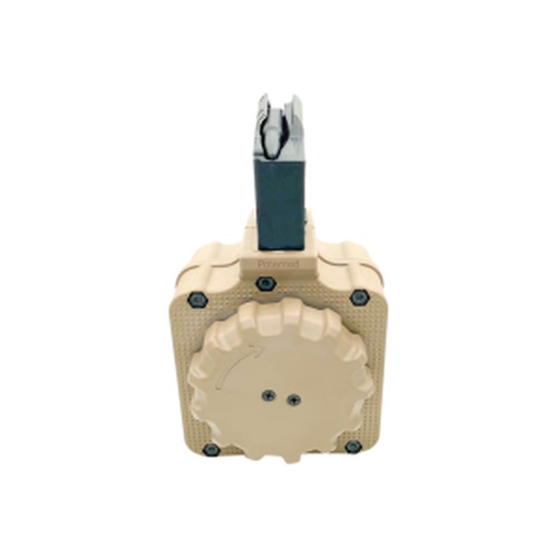 ProMag DRMA1-FDE AR-10 50rd Drum Magazine, .308 Win/7.62x51, Fits LR-308/SR-25, Flat Dark Earth Polymer.