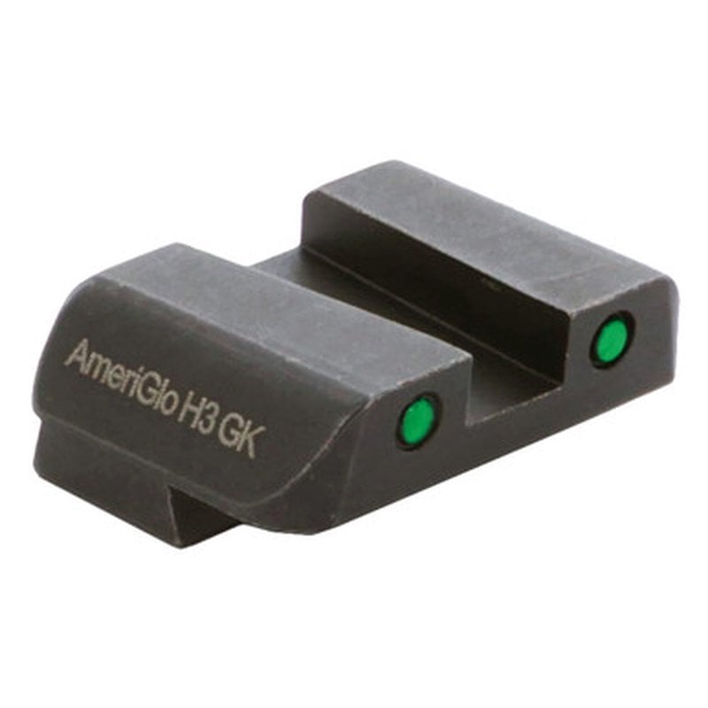 Ameriglo Pro Green Tritium 2-Dot Rear Sight w/ Black Outlines for Glock 42/43/43X/48