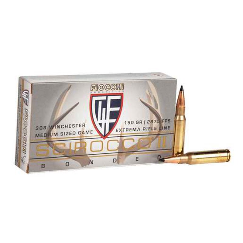 Fiocchi Scirocco 308 Winchester 150gr SCR Rifle Ammo (20 Rounds)
