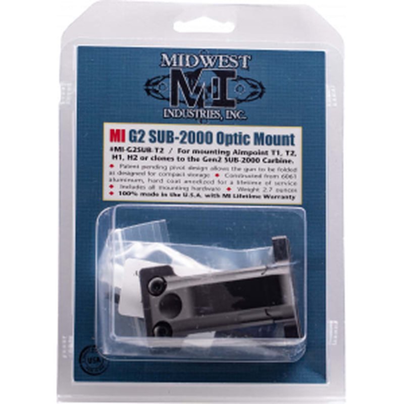 Midwest Industries MIG2SUBT2 Sub-2000 Optic Mount Black Hardcoat Anodized