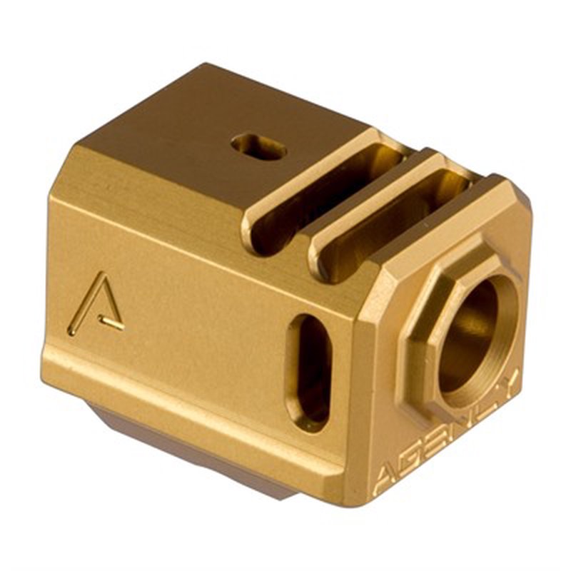 Agency Arms 417 Compensator for Glock Gen 3/4 1/2x28 TPI Gold