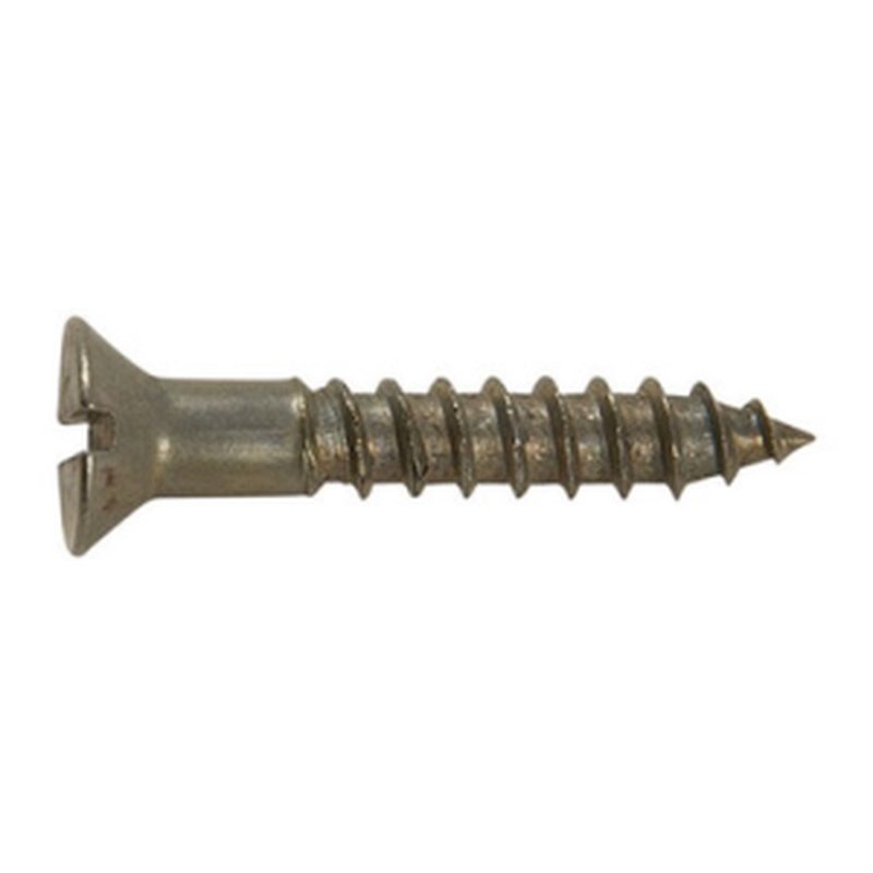 Brownells 8x1" Flat Head Wood Screws Steel Blued 12-Pack