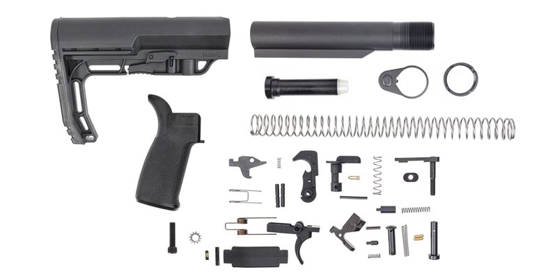 PSA MFT Minimalist Lower Build Kit, Black