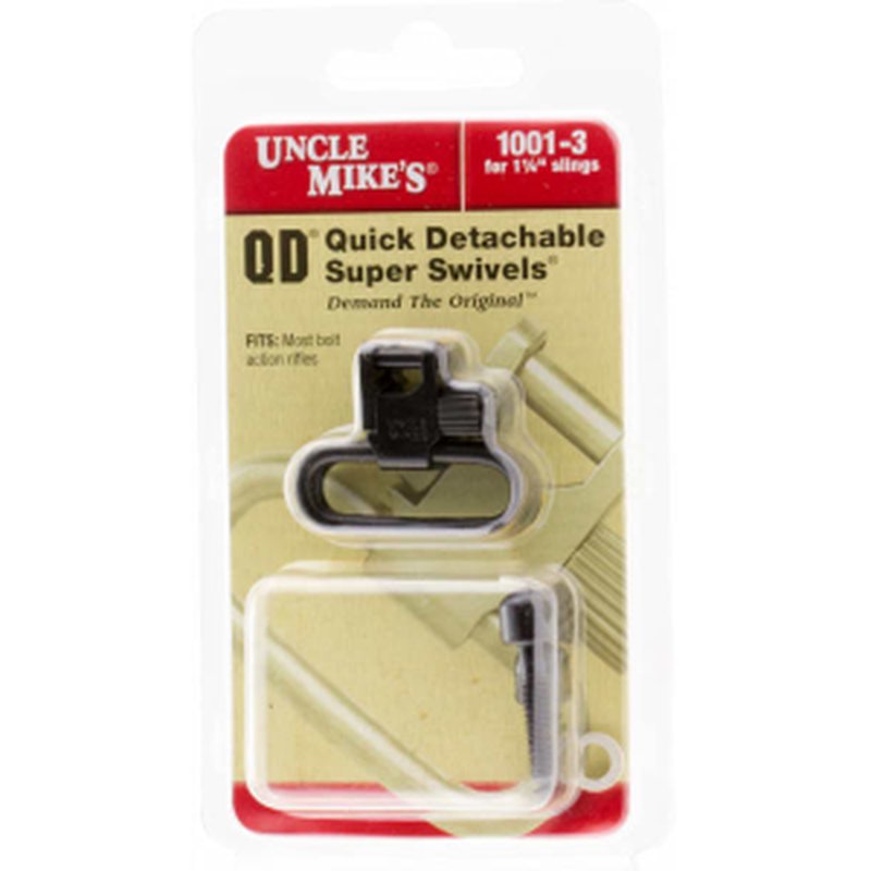 Uncle Mike's 10013 Quick Detach Super Swivels 1.25" Black Steel
