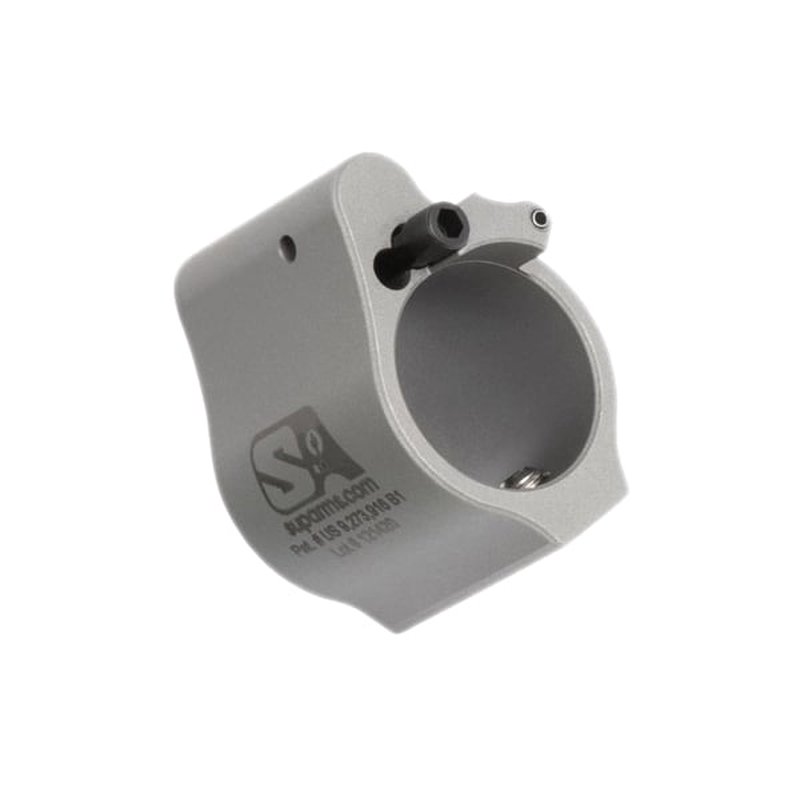 Superlative Arms Solid Set Screw Direct Impingement Adjustable Gas Block 0.75\" x 1\", Stainless Steel