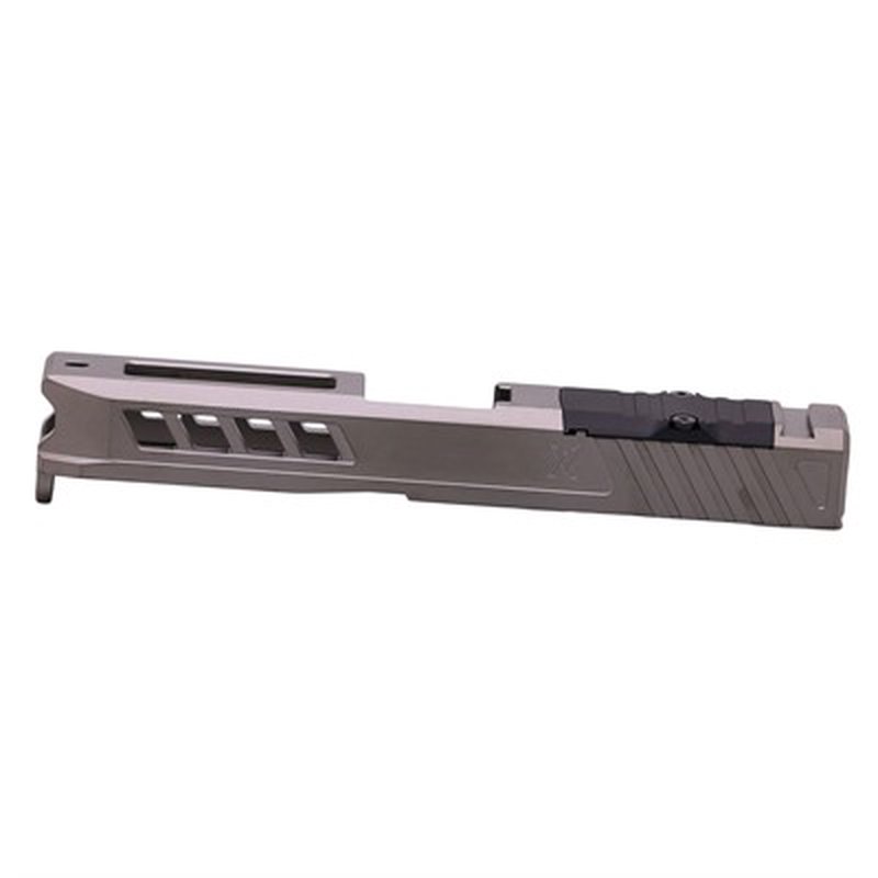 True Precision Axiom Glock 19 RMR Cut Slide - DLC Black, Stripped