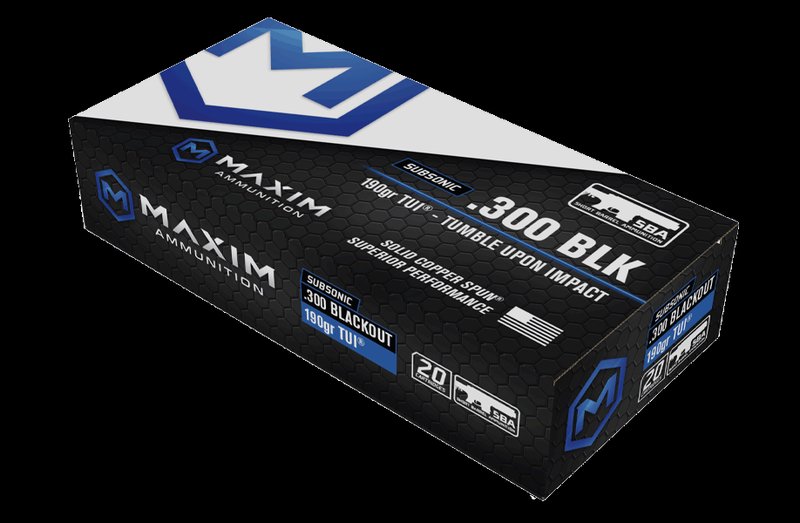 Maxim Defense MXM49005 .300 Blackout 190gr TUI Subsonic Short Barrel Ammunition