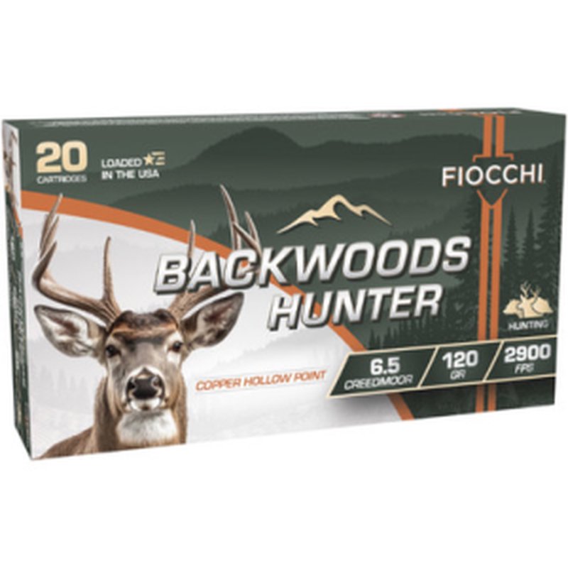Fiocchi Backwoods Hunter 6.5 Creedmoor 120gr CHP Rifle Ammo (20rd)