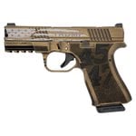 Black Rain Ordnance Frontline 9mm Pistol 4in Gold Battleworn BRO-FL-TRUMP-GB