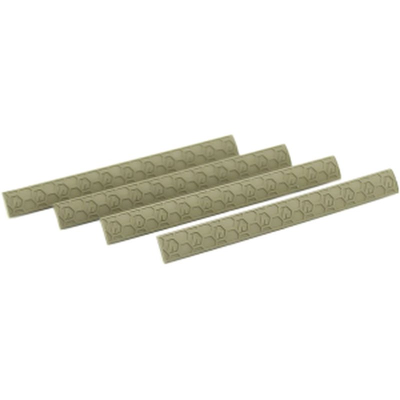 Hexmag WedgeLok Rail Cover M-LOK 4-Slot Polymer Flat Dark Earth 4PK