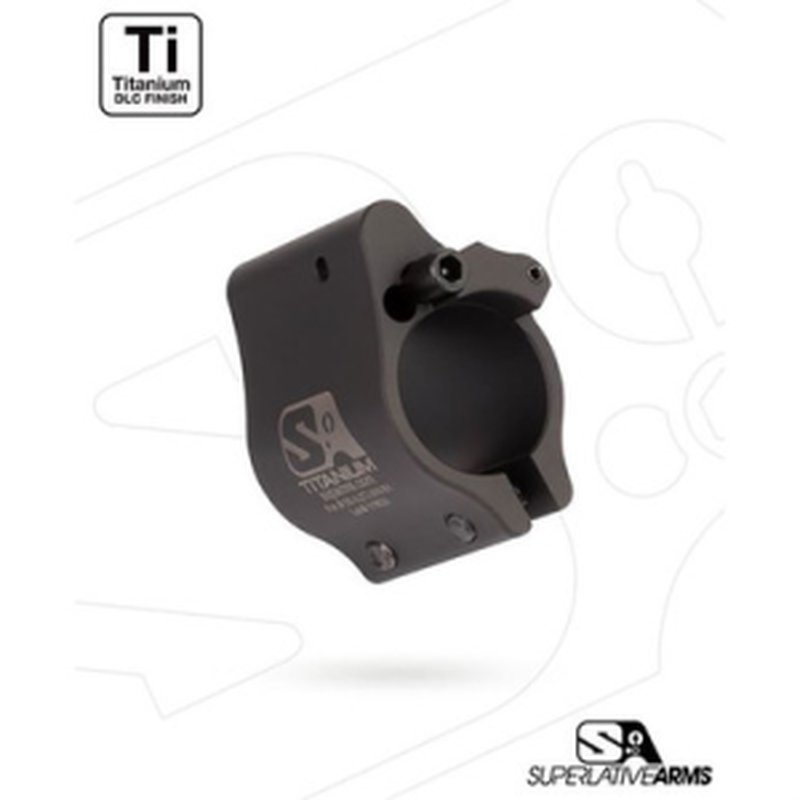 Superlative Arms AR-15 Adjustable Gas Block Clamp-On Titanium 0.875"