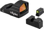 TRYBE Optics 1x24mm Mini Advanced Ruggedized Optic Red Dot Sight, RMR Footprint