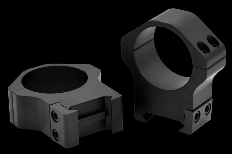 Warne Maxima Horizontal Scope Rings 30mm High Matte Black Steel Picatinny/Weaver 515M