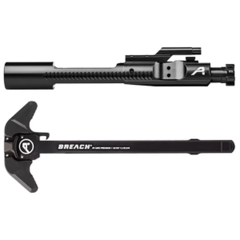 Aero Precision AR15 BREACH Ambi Charging Handle with Large Lever, 5.56 Black Nitride BCG Bundle