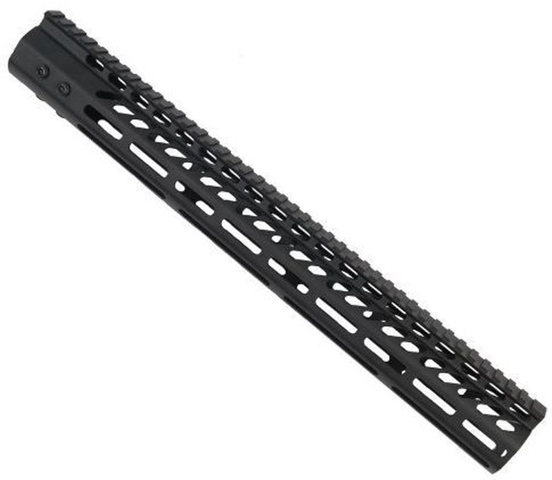 Guntec USA .308 Caliber Ultra Lightweight Thin M-LOK System Free Floating Handguard w/Monolithic Top Rail