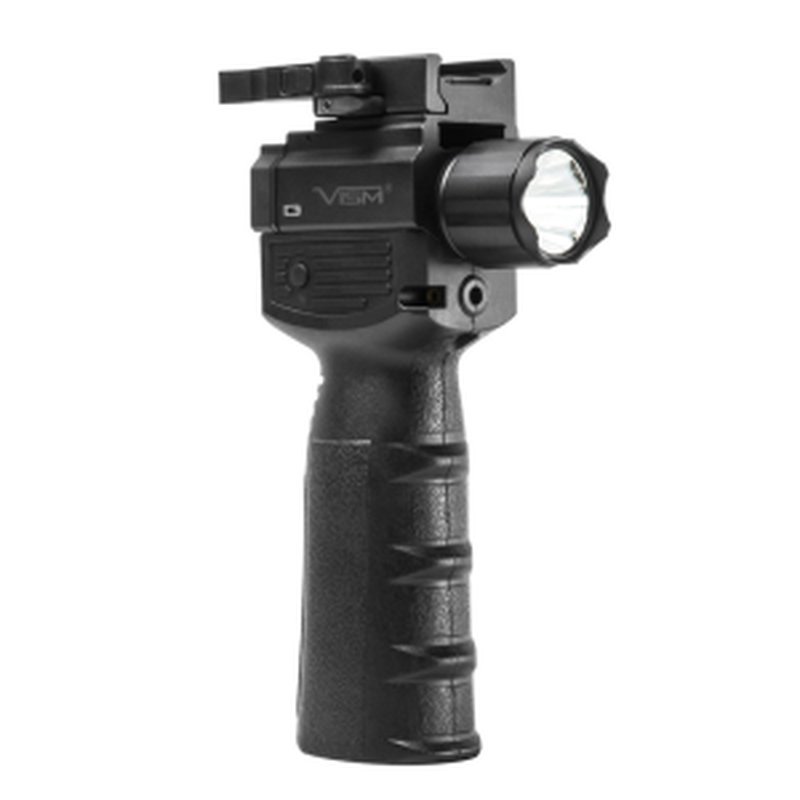 NCStar VAQVGFLGV2 Vertical Grip with Strobe Flashlight and Green Laser