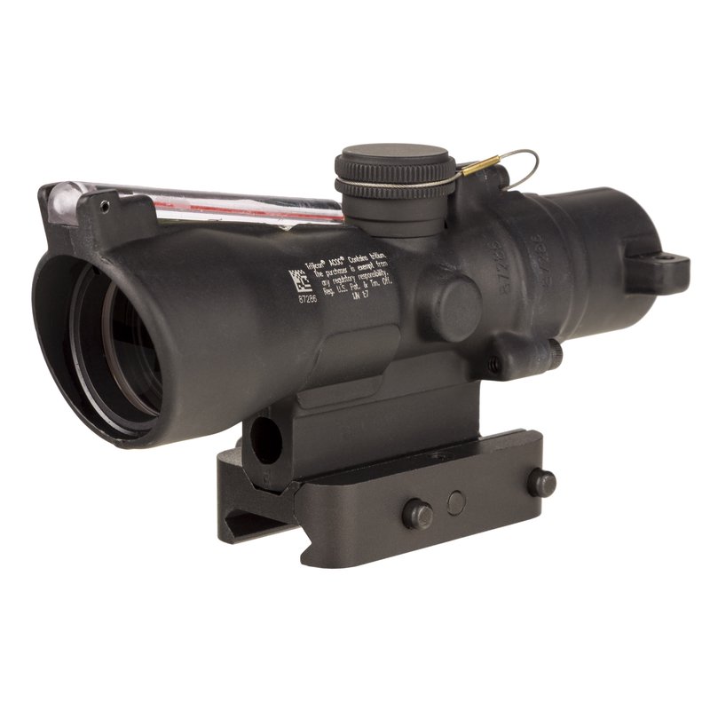 Trijicon ACOG, 3X24mm, Dual Illuminated Red Horseshoe/Dot 223/55 Grain, Includes Q-LOC Mount, Black
