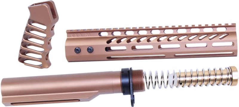 Guntec USA AR-15 10in Pistol Brace Build Kit with Mil-Spec Buffer Tube