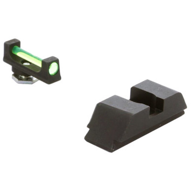 Ameriglo GFT-114 Green Fiber Front & Black Rear Sight Set for Glock Gen 1-4