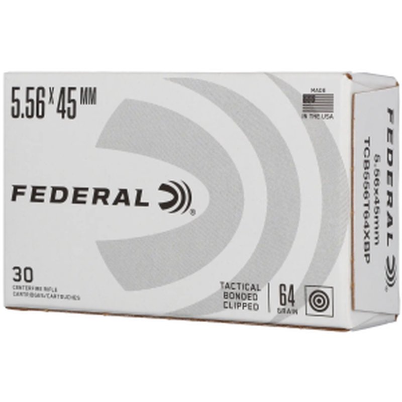 Federal TCB556T64XBP 556 NATO 64gr Bonded Soft Point Rifle Ammunition