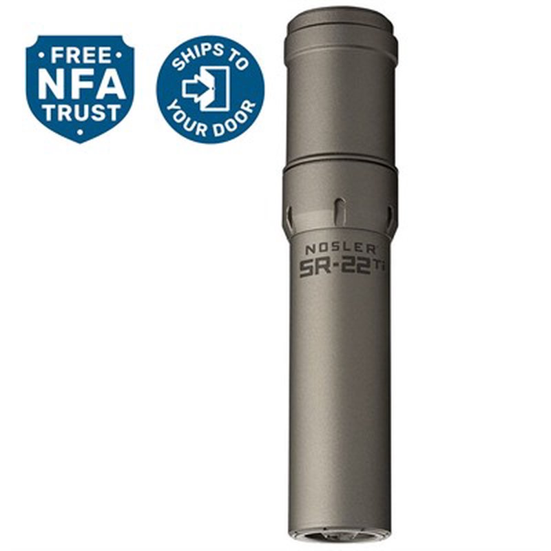 NOSLER SR-22TI 22 Caliber Rifle Suppressor