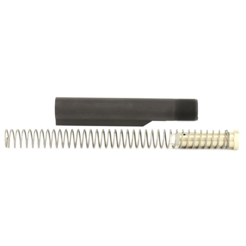 LBE Unlimited AR15 Mil Spec Buffer Tube Kit w/ Buffer Tube Castle Nut and Lock Plate Black