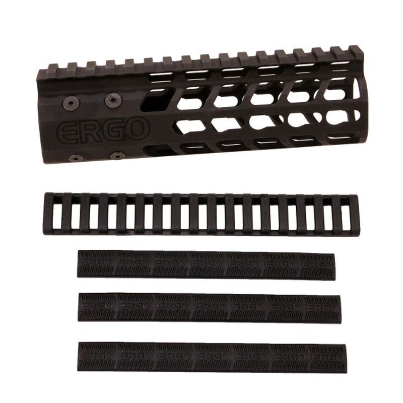 ERGO SuperLite Modular KeyMod Free Float Rail System 7in Length, 1.37in Inside Diameter, Black