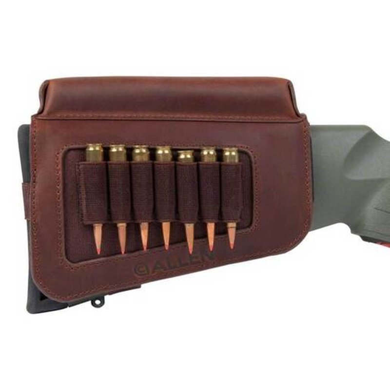 Allen Westcliff 7rd Buttstock Cartridge Carrier Leather Brown