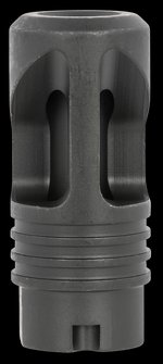 LBE Unlimited Dual Port AK-47 Flash Hider 14x1 LH – AK Platform, Black Finish