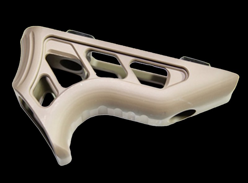 Timber Creek Outdoors Enforcer Mini Angled Foregrip - Billet Aluminum, KeyMod, FDE MEMAFGFDE