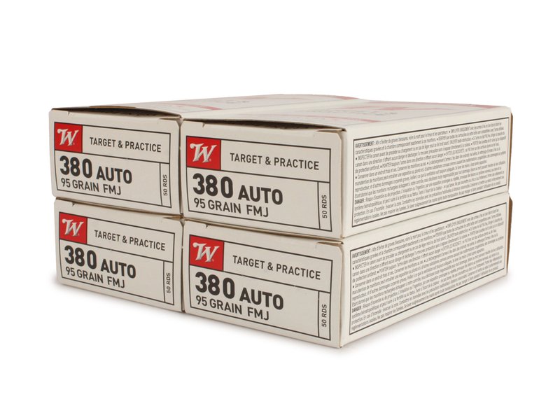 Winchester USA .380 ACP 95 Gr FMJ Ammunition for Training