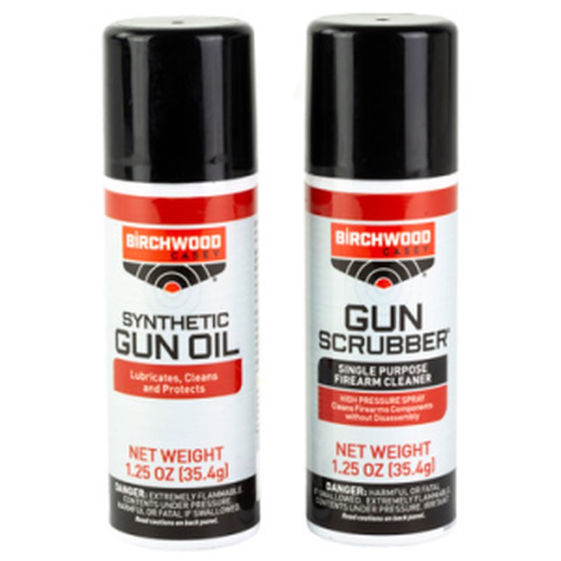 Birchwood Casey Gun Scrubber & Synthetic Gun Oil 1.25 oz Aerosol 2-Pack