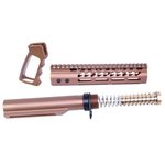 Guntec USA AR-15 Ultra Pistol Furniture Set w/ Milspec Buffer Tube - Anodized Bronze