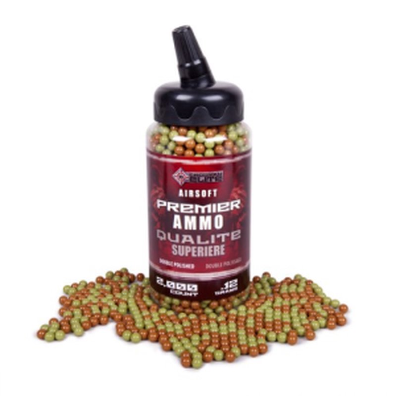 Crosman Premier 6mm BBs 0.12 g 2000 ct Green Brown Camouflage