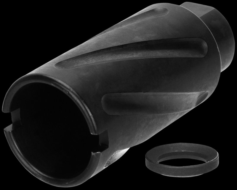 Tacfire Fluted Muzzle Brake 5/8x24 for AR-10 .308 Black Oxide