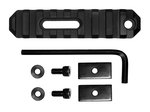 GrovTec GTSW190 3.8" 9-Slot AR Picatinny Rail Section Aluminum Black Anodized