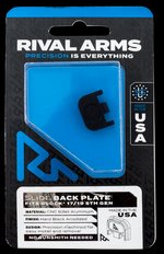 Rival Arms Glock Gen 5 Slide Back Cover Plate (17/19) Black Anodized
