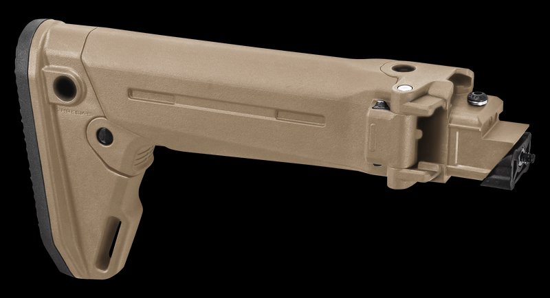 Magpul MAG585FDE Zhukovs Folding Stock Right Side AK Platform Polymer FDE