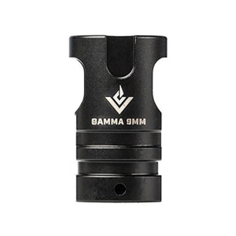 VG6 Precision Gamma 9mm Muzzle Brake - 1/2\"-28 Thread, Stainless Steel, Nitride Finish