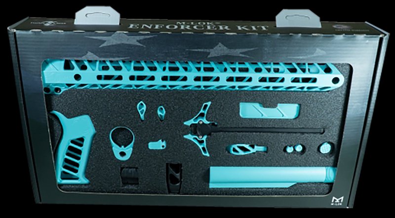 Timber Creek AR15 Build Kit Robins Egg Blue 15in M-LOK Handguard Ambidextrous Charging Handle