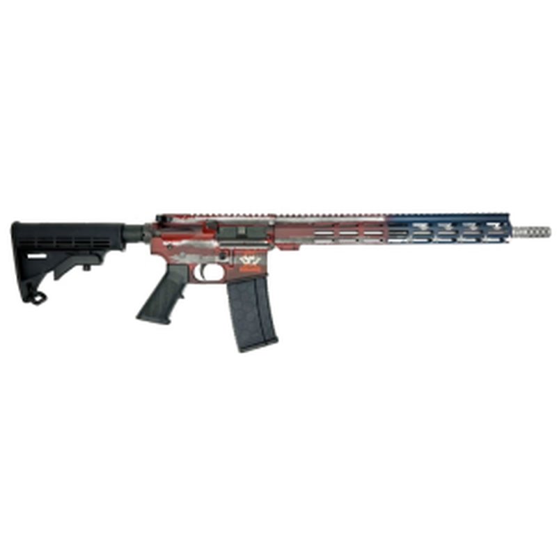 Great Lakes Firearms AR-15 Rifle, .223 Wylde 16" 416r Stainless Steel Barrel, 15.25" M-LOK Rail, 7075 T6 Receiver, Freedom Series American Flag Cerakote Finish, GL15223SS F-AMF